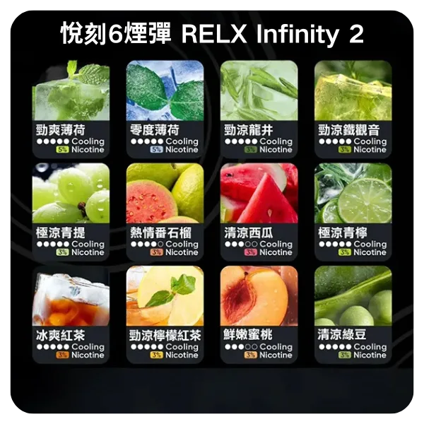 Relx煙彈 Infinity 2系列悅刻煙彈|兼容RELX五代幻影 六代宙斯主機:圖片 2