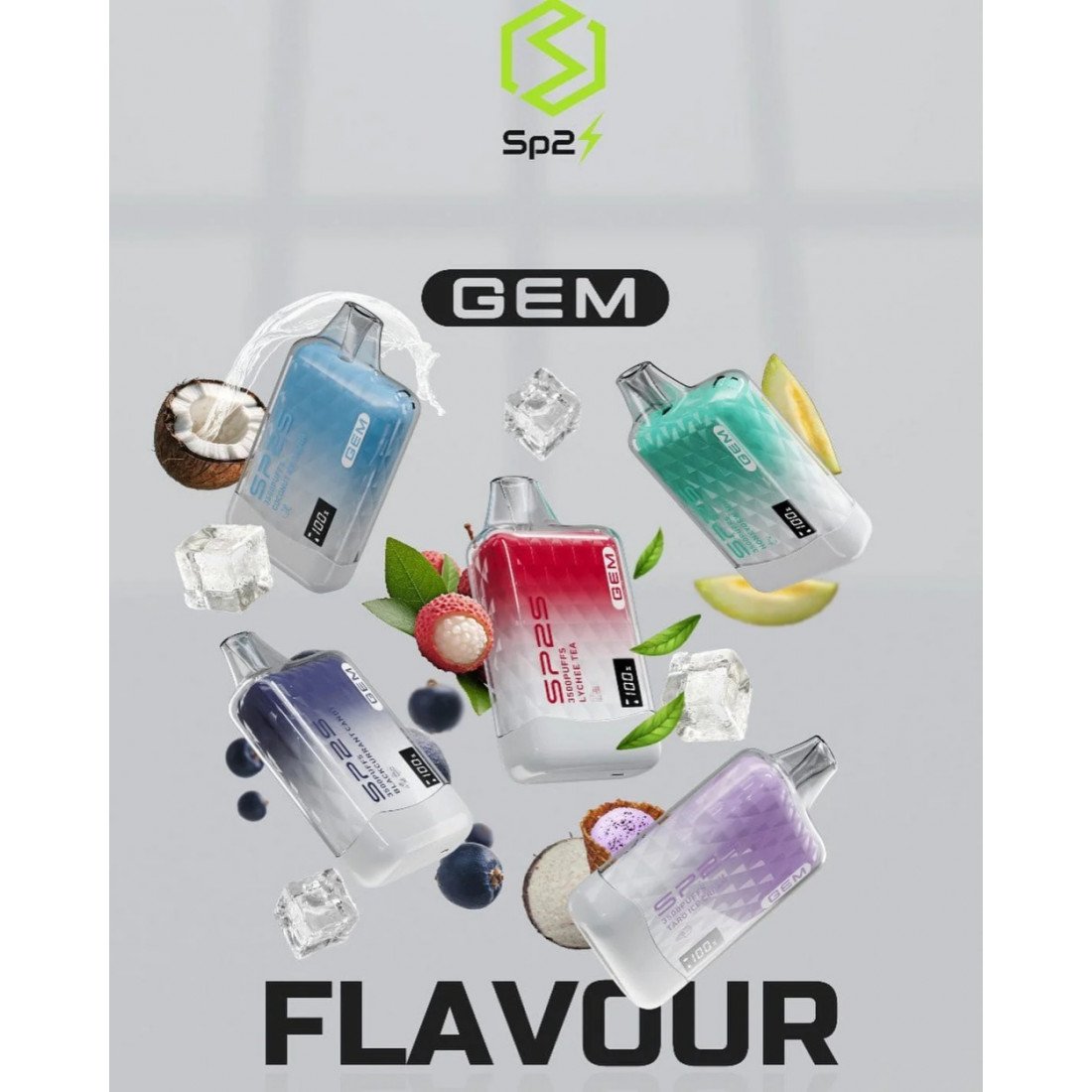 SP2S GEM 9000 Puffs SP2s拋棄式一次性電子煙:圖片 2